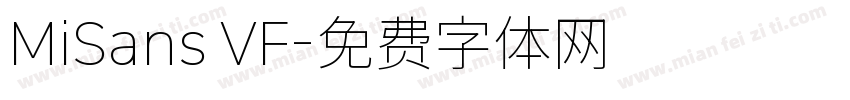 MiSans VF字体转换